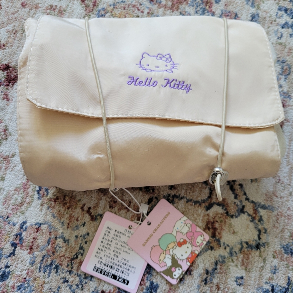Sanrio licensed Hello Kitty folding travel make-up bag